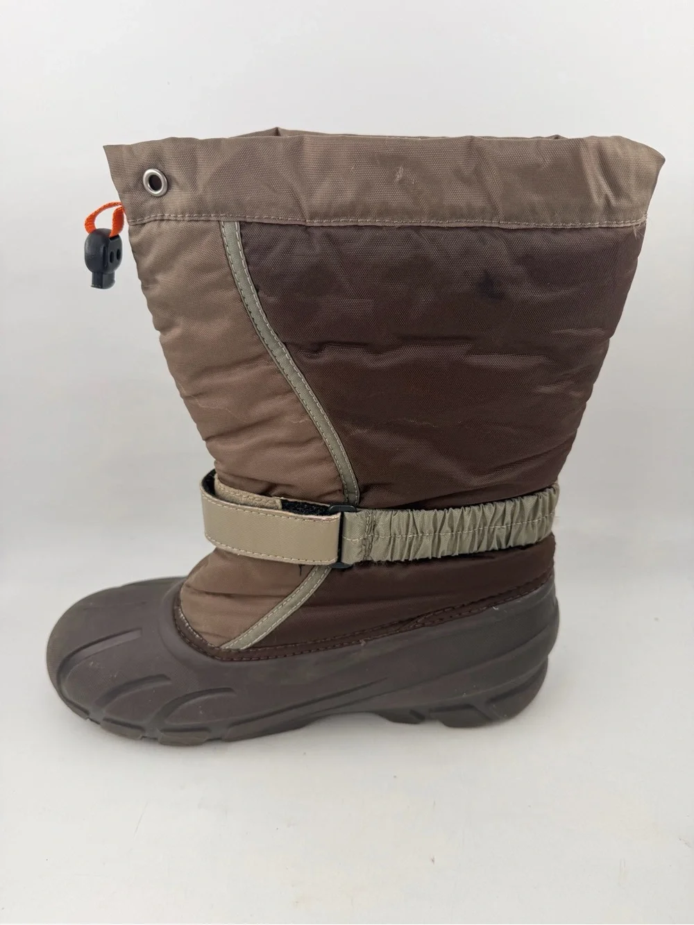 Sorel Kids Flurry -SZ 6- Brown Orange Waterproof Insulated Winter Snow Boots